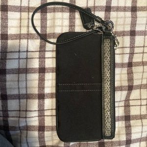 Coach canvas signature wristlet